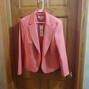 Gorgeous coral blazer- This is truly a beautiful jacket, the color is gorgeous!